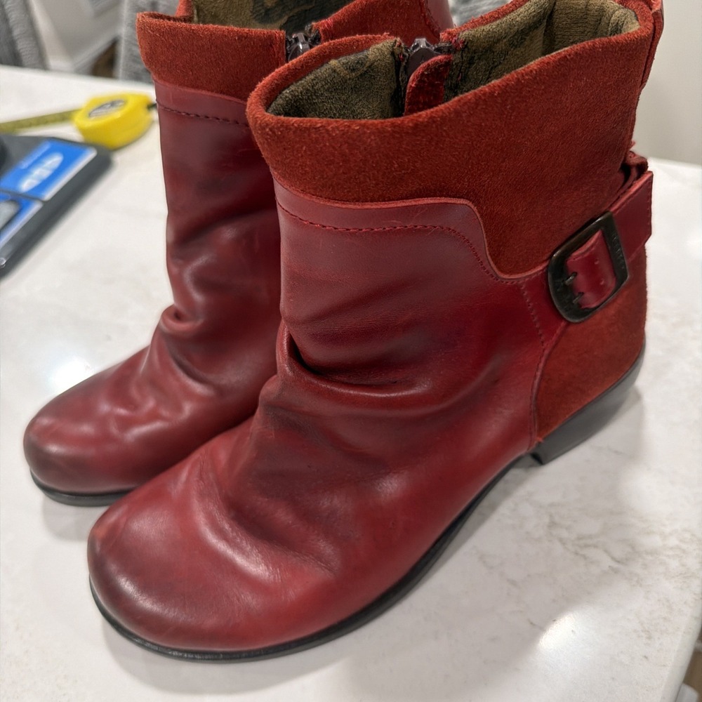 Fly London MEL Red ankle boots 40